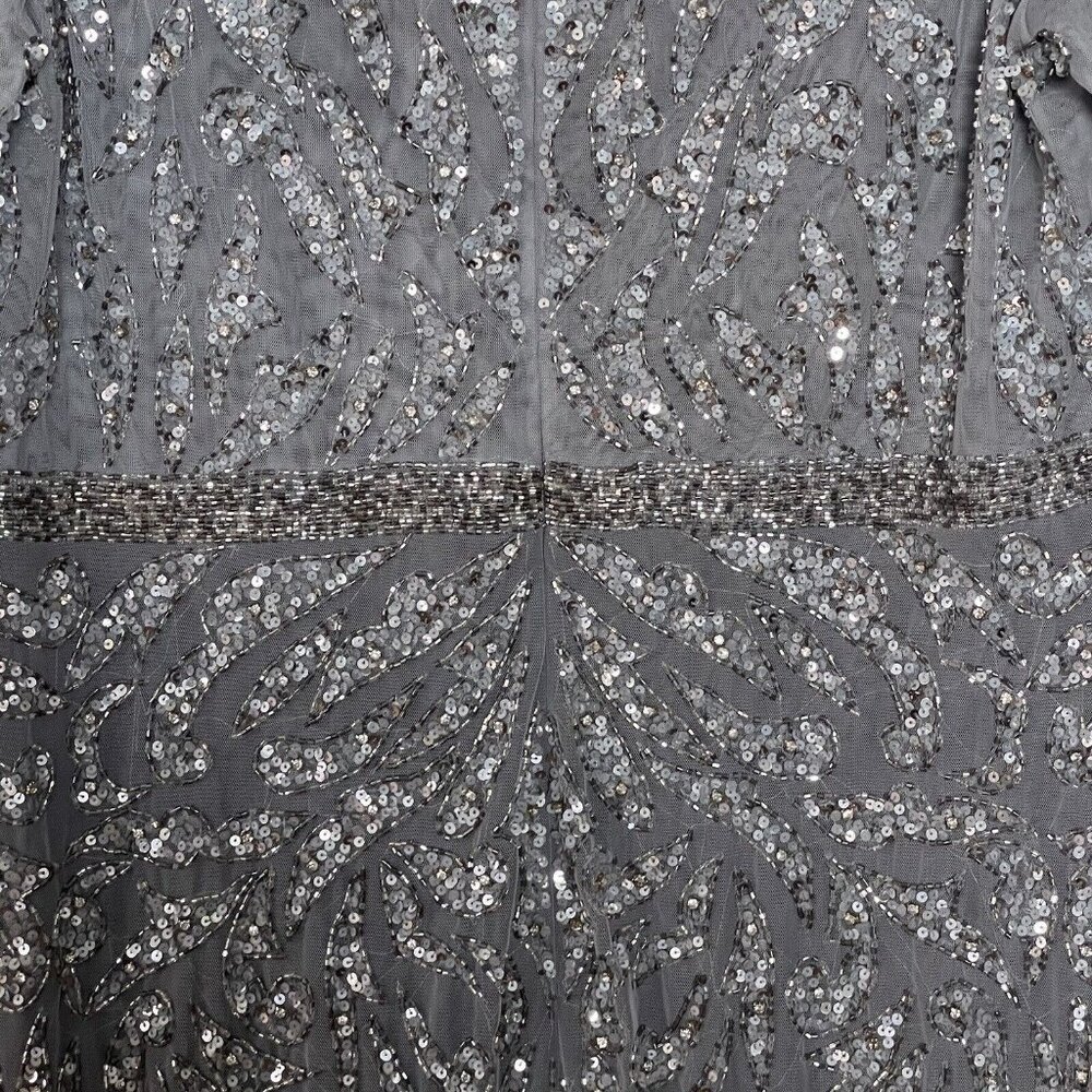 Mac Duggal Gown Dress Size 16 Beaded Sequined Illusion Sheath Dress 5521 $498 - Picture 14 of 16